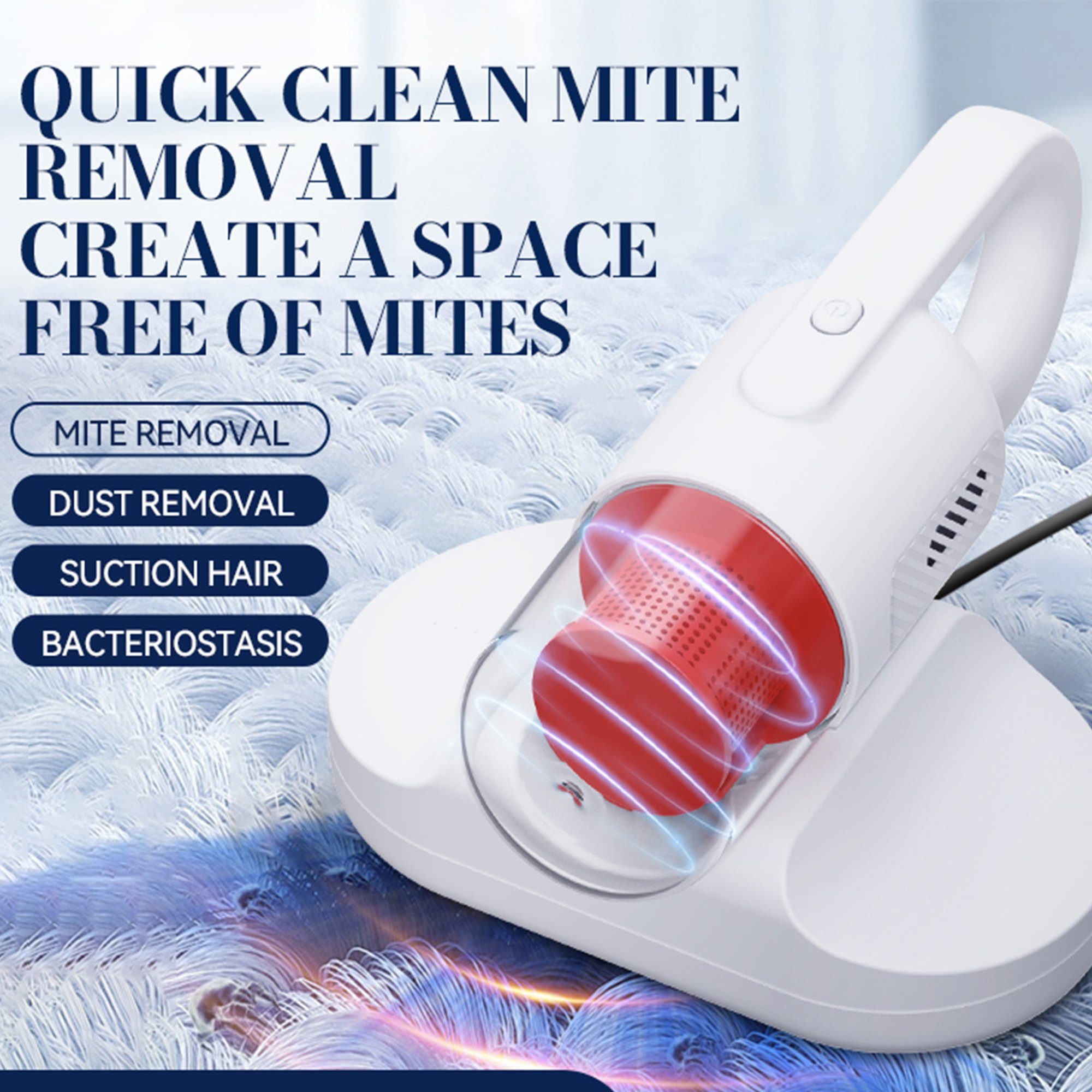 Mutoy Matratzenreinigungsgerät Matratzensauger, Milben Handstaubsauger,Handstaubsauger, Milbensauger, 400,00 W, UV-C Sterilisation,HEPA Filter,Für Allergiker, entfernt 99,9% Aller Milben,für Matratzen,Sofas und Betten