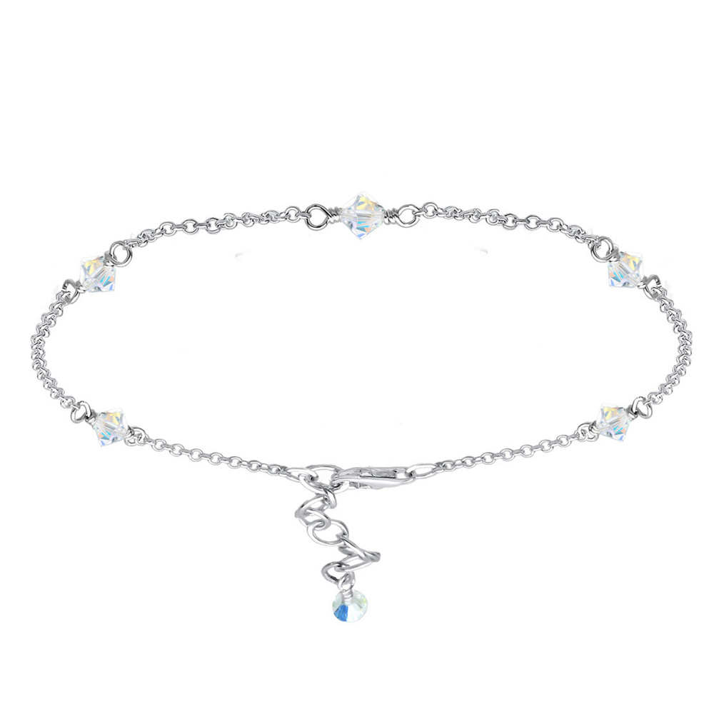 Elli Elli Bracelet de Cheville Femmes Bracelet de Cheville Classique avec Cristaux en  Bijoux