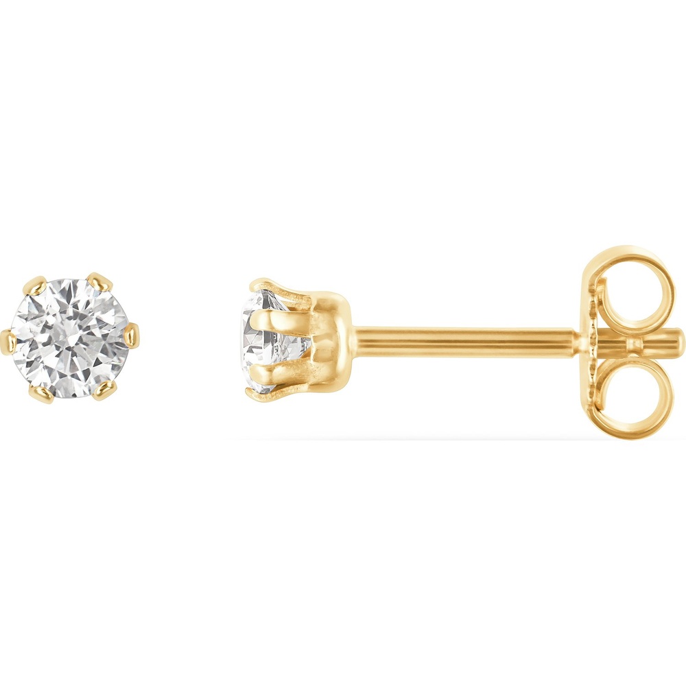 FAVS Boucles d'oreilles à fermoir à poussette 375 Or jaune Boucles d'oreilles
