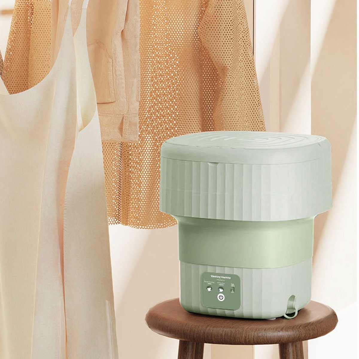 Hikeren Wäscheschleuder Mini Waschmaschine Faltbar,6L Wäschewanne,Für Babykleidung,Unterwäsche
