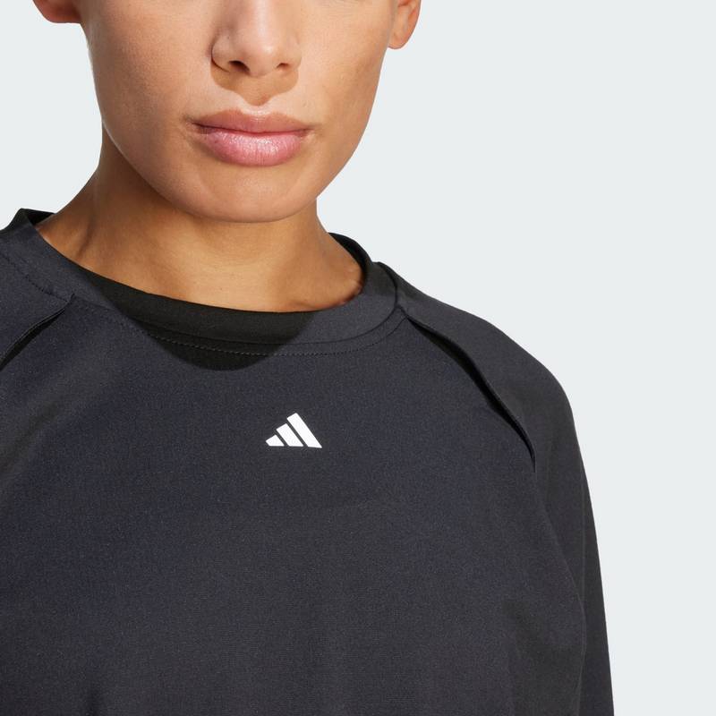 adidas Power AEROREADY Crop Cover-Up Sweatshirt Langarmshirt Damen