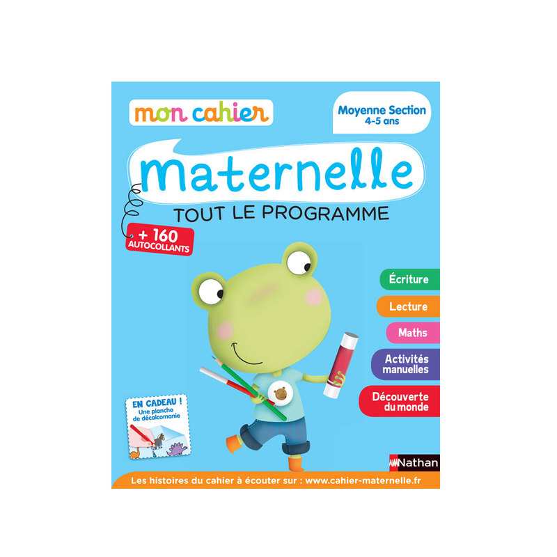 Livre Mon cahier maternelle MS - Nathan Jeunesse