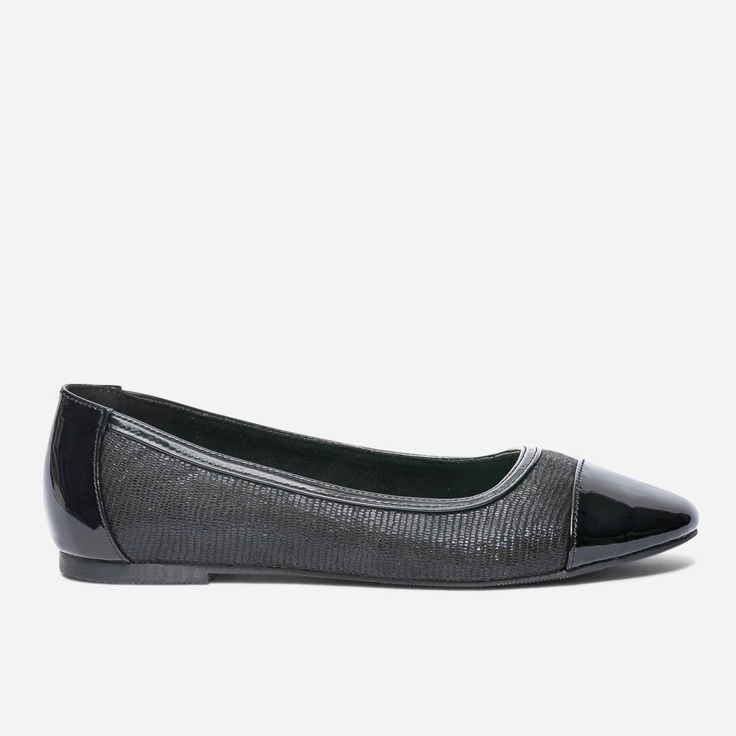 Ballerine noire bi matière