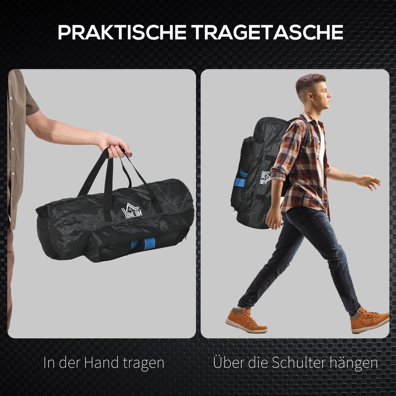 HOMCOM Boxsack-Set Box-Set mit Boxhandschuhen Gefüllt Set 100 KG Ø25 x 102 cm