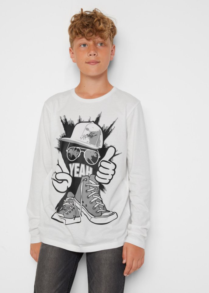 Jungen Langarmshirt aus Bio-Baumwolle (2er-Pack)