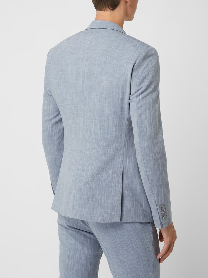 Super Slim Fit 2-Knopf-Sakko mit Stretch-Anteil in blau