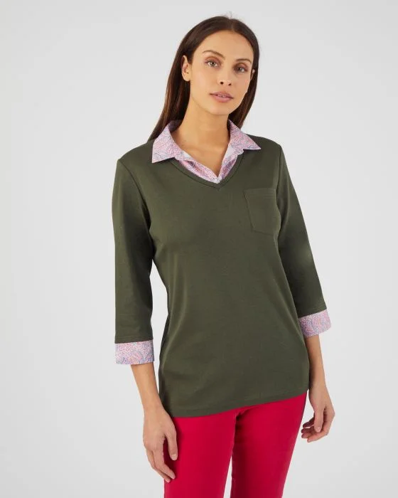 Tee-shirt effet 2 en 1 coton biologique