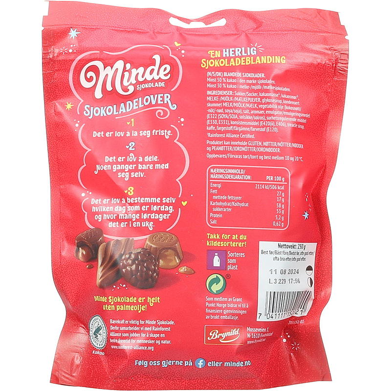 Minde Minde fristelser 250 g, rød