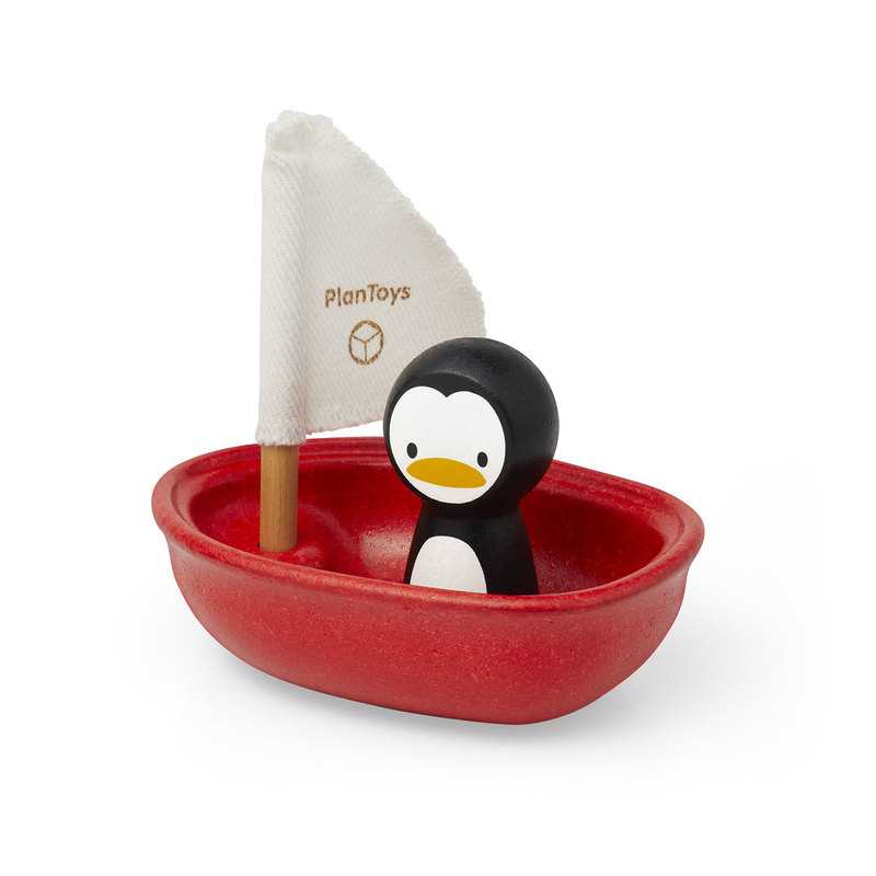 Petit pingouin et voilier en bois Oxybul