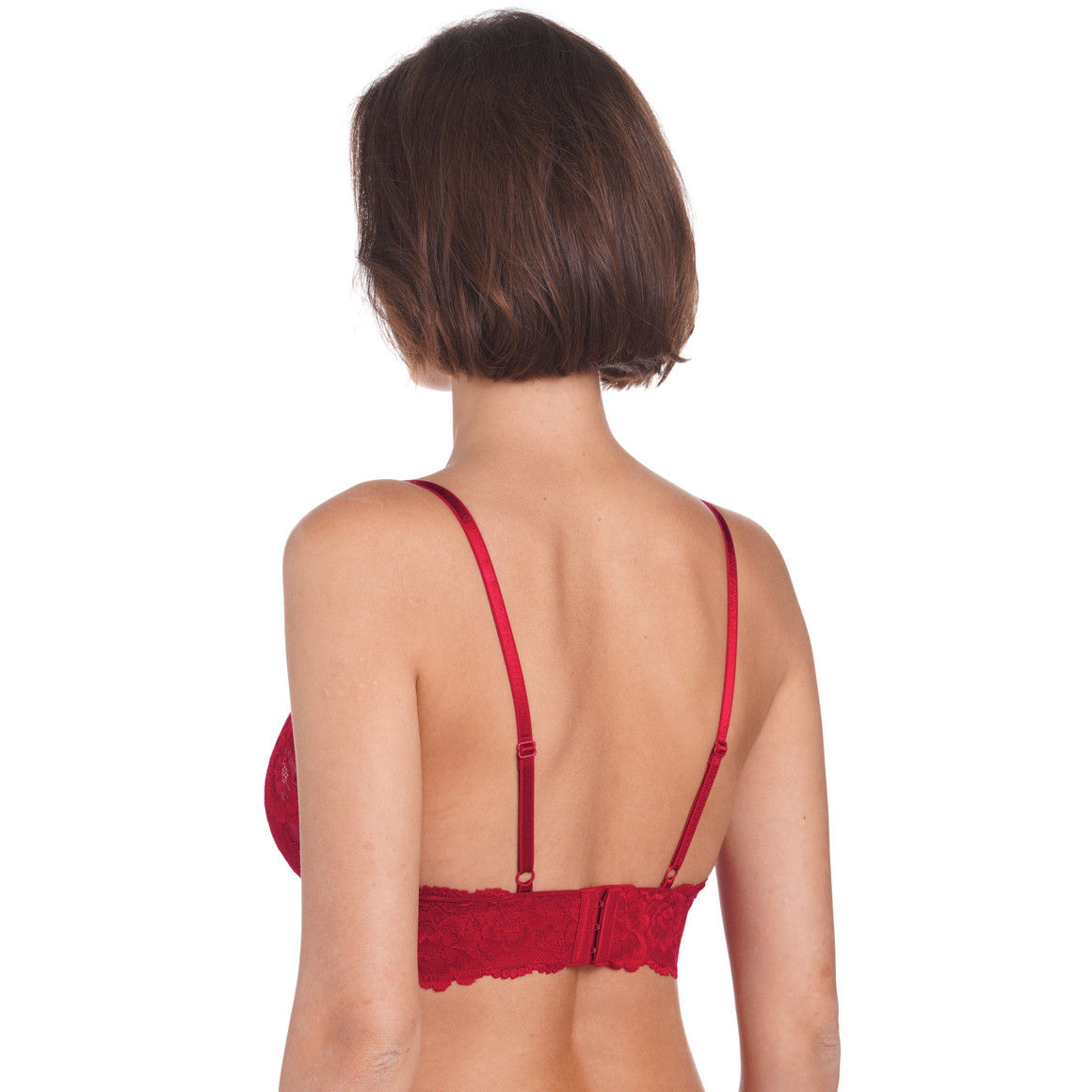 2 Damen Bralette-BHs aus floraler Spitze