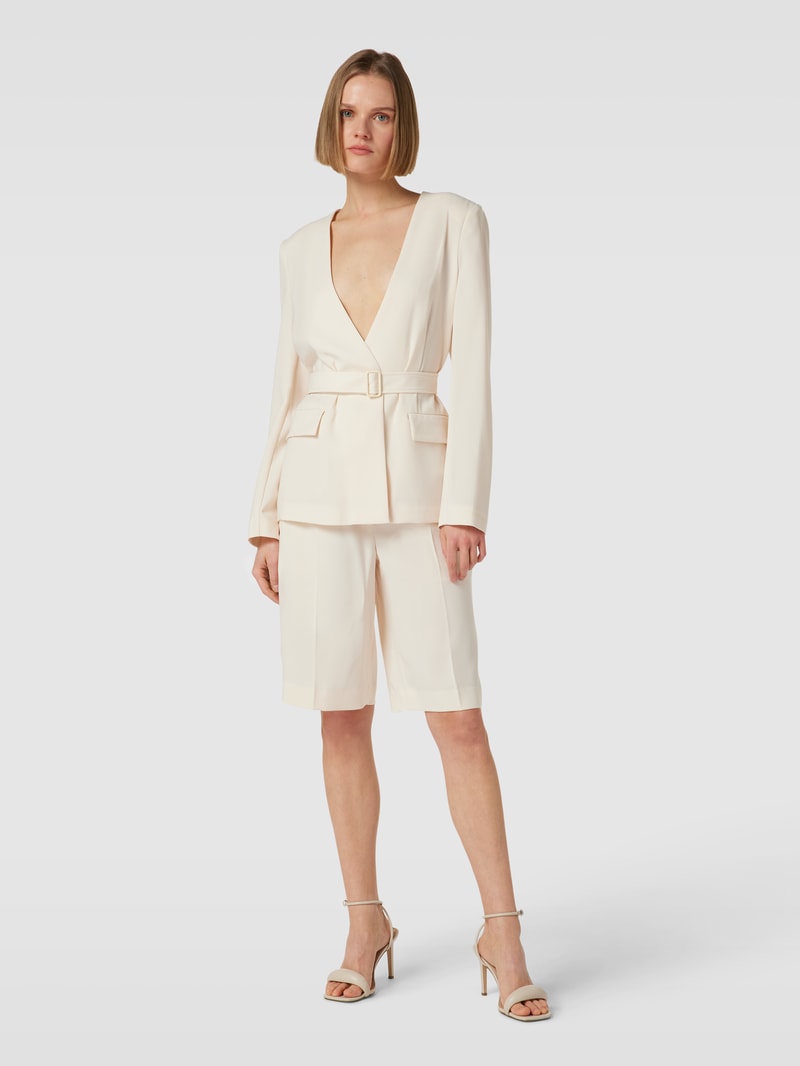 Blazer mit Pattentaschen Modell 'STRUCTURE TWILL' in offwhite