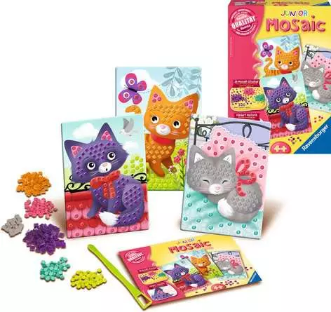 Mosaic Junior Cats - Bastelset für Kinder ab 4 Jahren