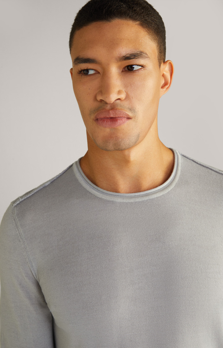Merinowoll-Pullover Lelios in Grau