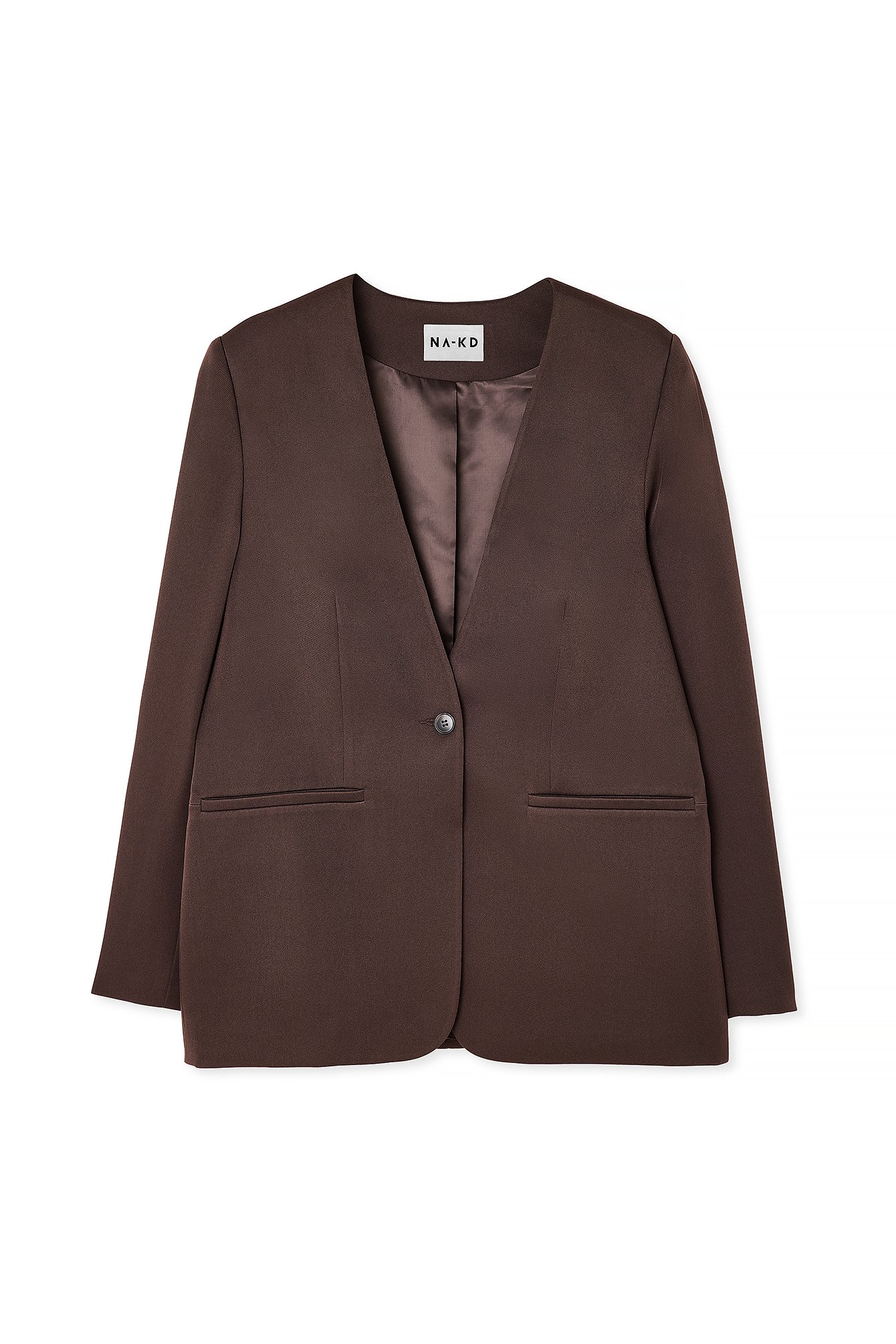 Gerader Oversize-Blazer ohne Revers