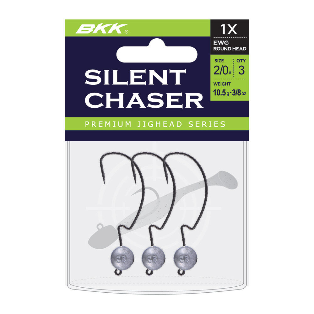 BKK Silent Chaser Ewg Round Head H1/0 Jig Heads (x3)
