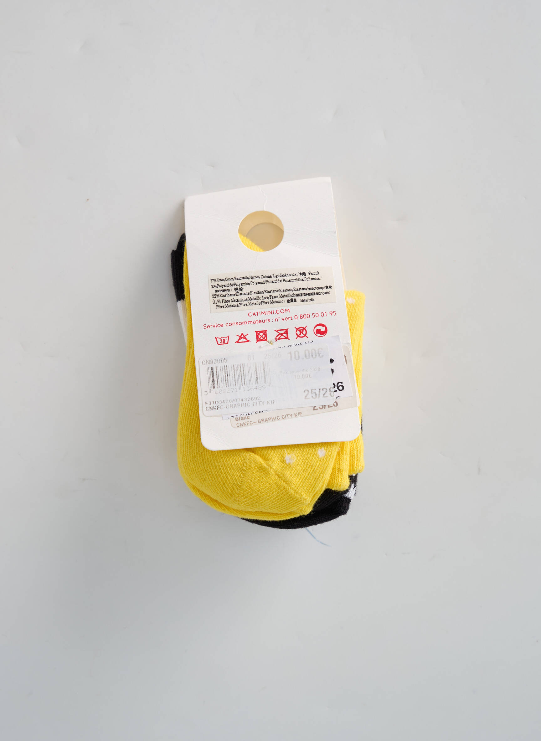 Catimini Chaussette Fille couleur jaune