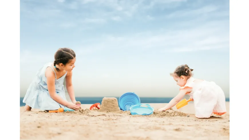 Schildkröt-Funsports - 7in1 Sand Toys Falteimer Set, Farbe: Rot
