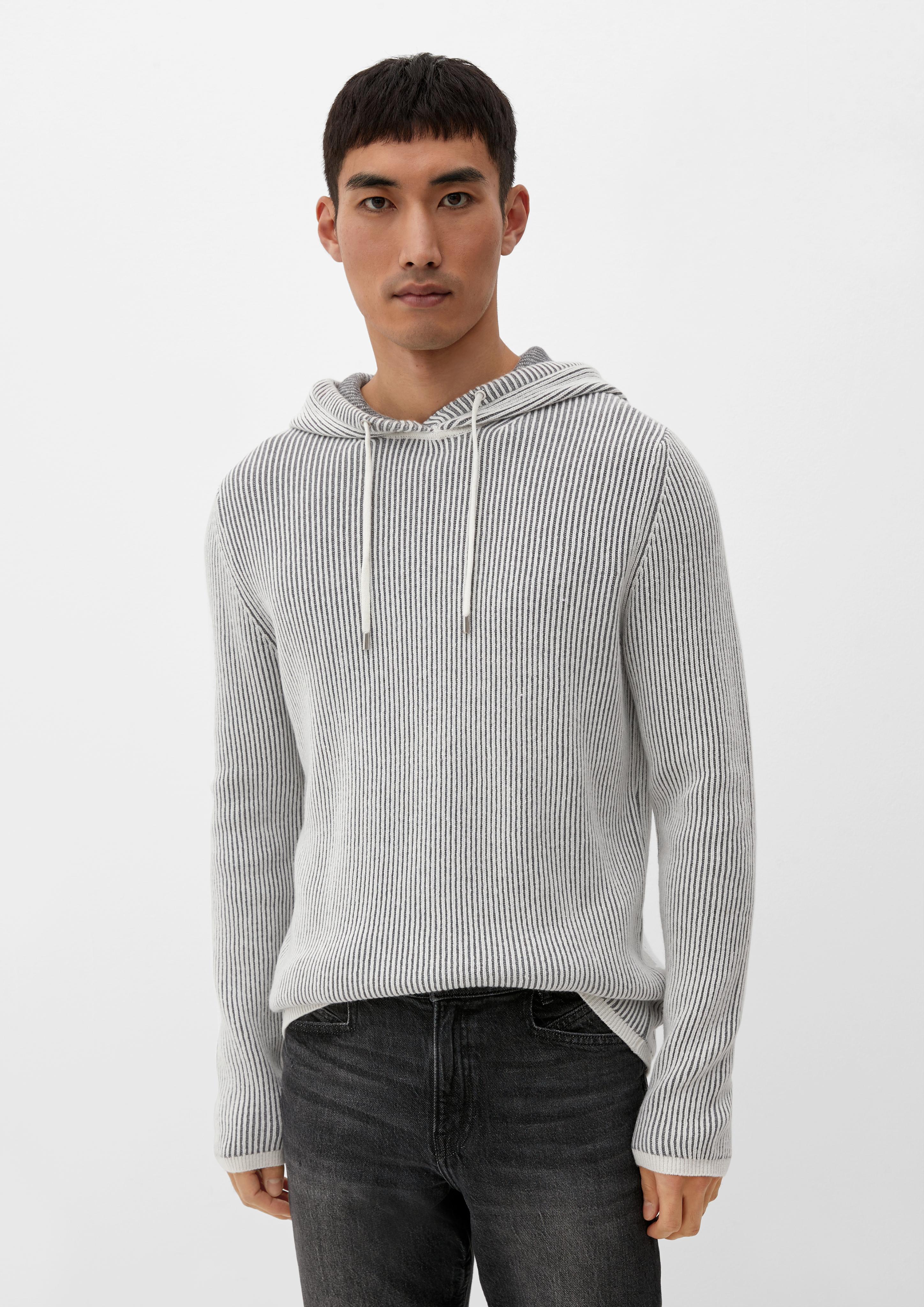 Strickhoodie mit Rippstruktur  2124532-0120