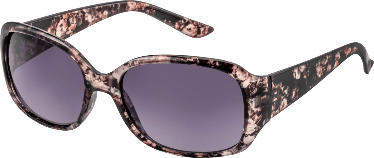 Sonnenbrille Erwachsene schwarz mit gemustertem Rahmen, 1 St