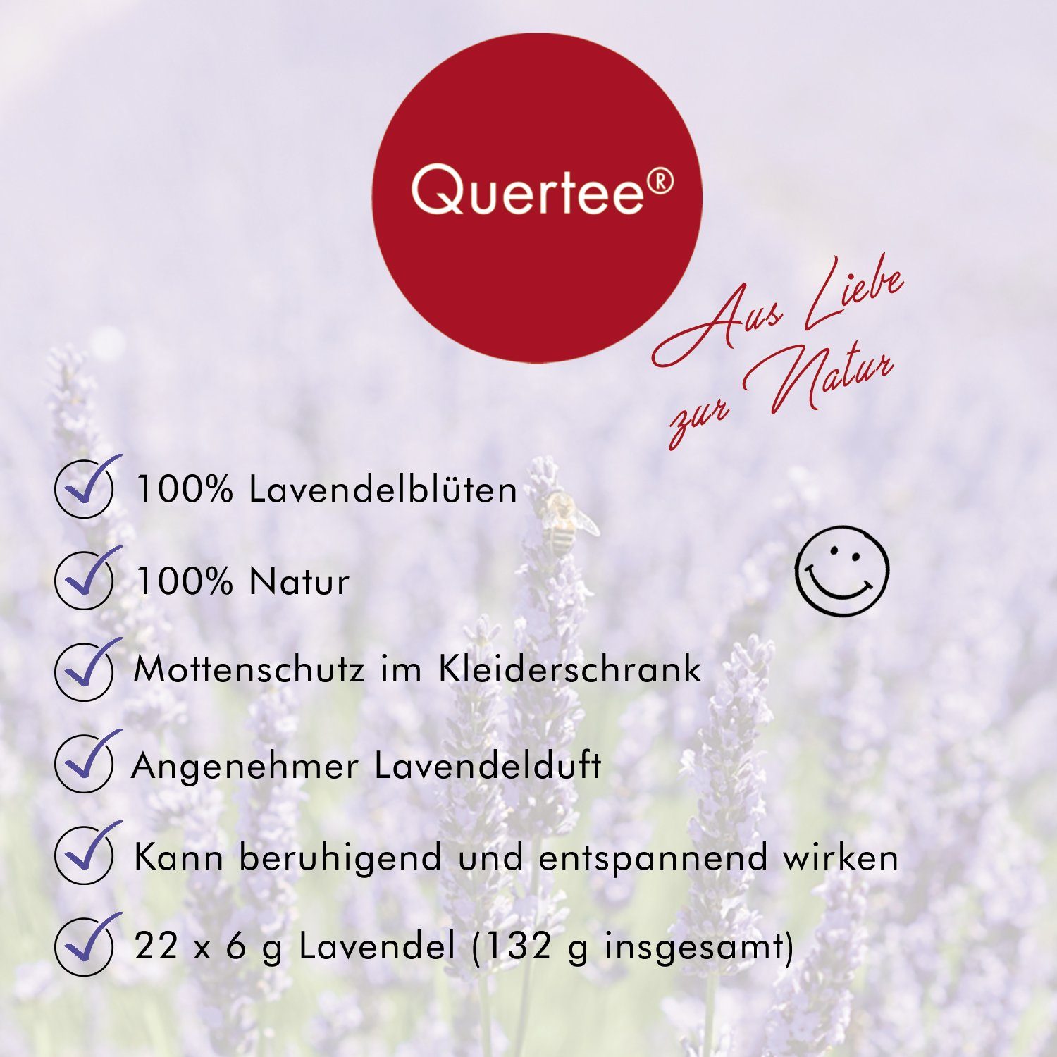 Quertee Lavendelkissen 22 Lavendelsäckchen Lavendel Duftsäckchen Lavendelkissen Mottenschutz, 1-tlg.