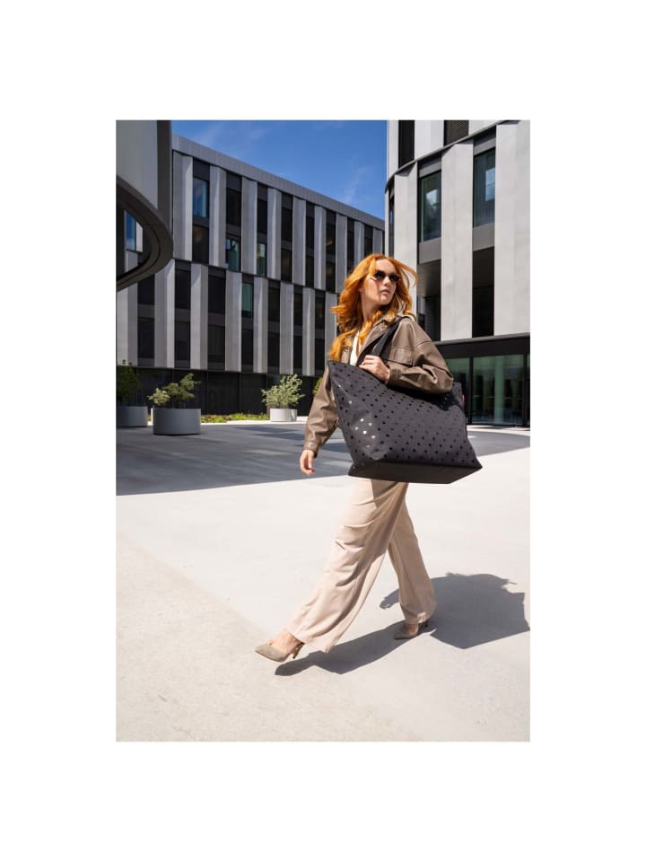 Reisenthel XL - Shopper 65 cm (twist powder blue) in glossy dots black günstig kaufen onesize