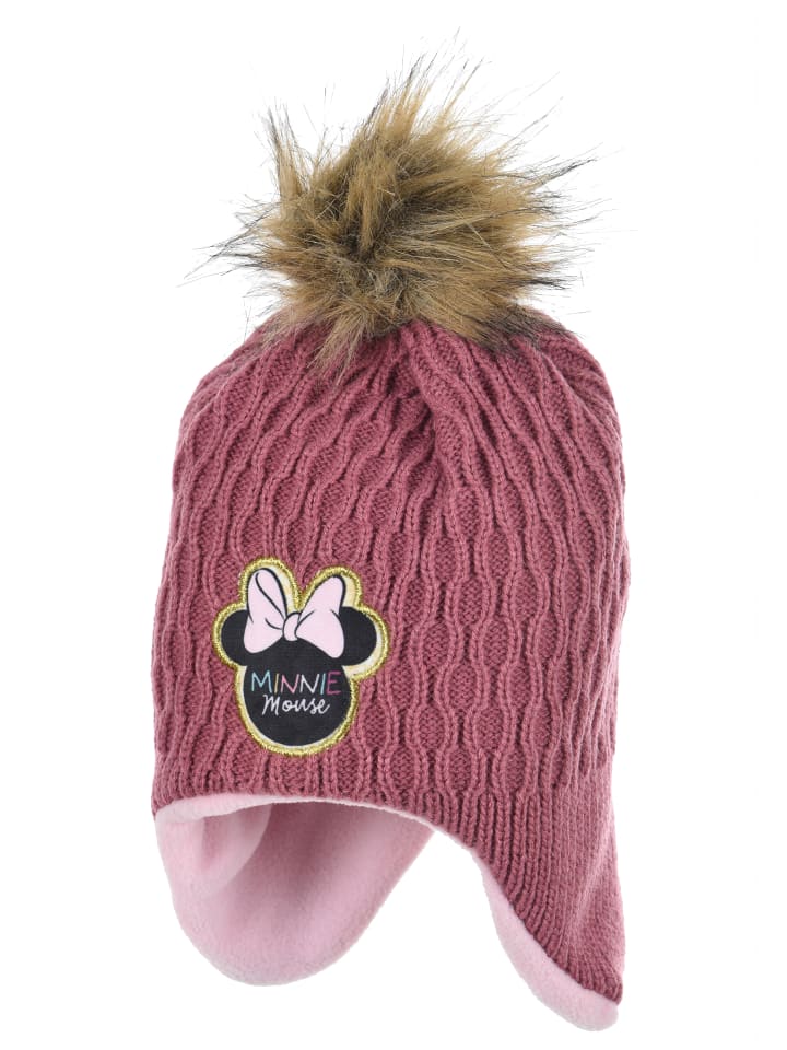Disney Minnie Mouse Wintermütze mit Bommel in Pink günstig kaufen