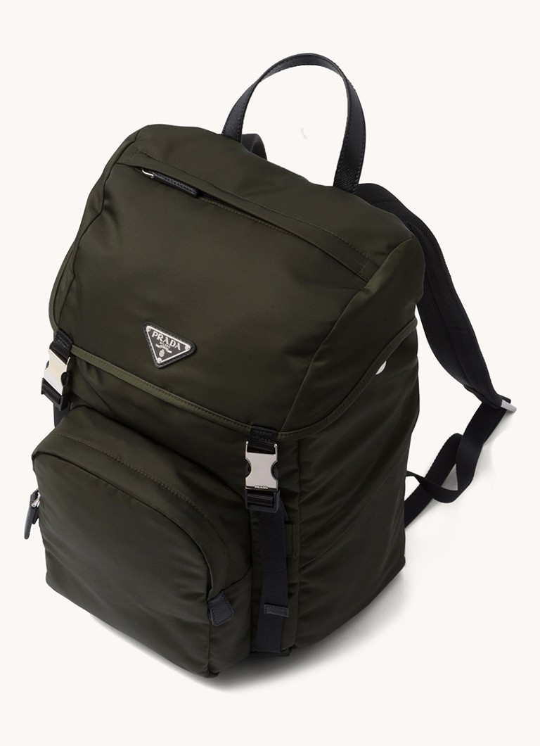 Rucsac Prada Re-Nylon cu detalii din piele de vițel