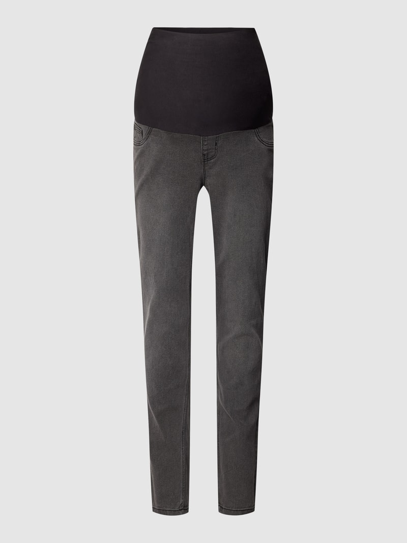 Skinny Fit Umstands-Jeans mit Stretch-Anteil Modell 'NEWAMY' in dunkelgrau