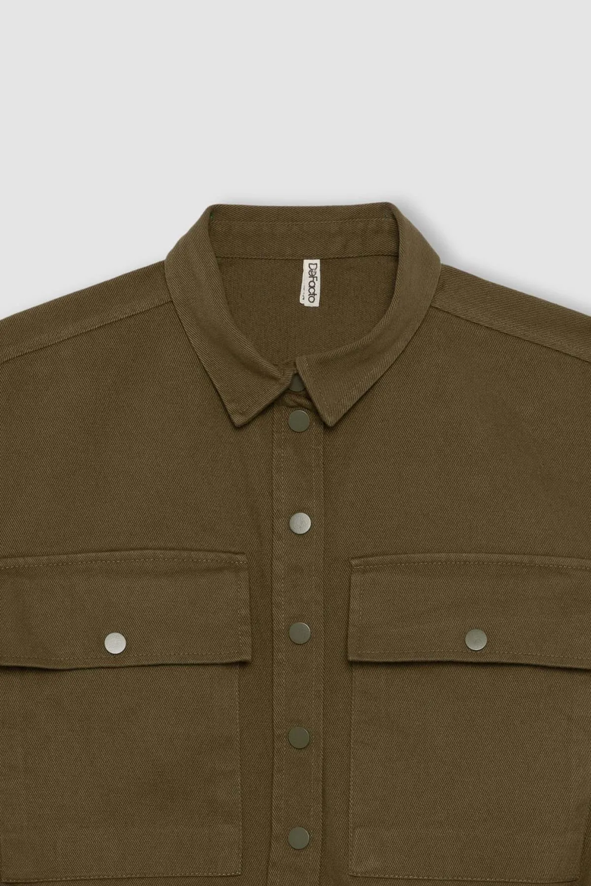 DeFacto  Langärmliges Gabardine-Hemd für Mädchen in Oversize-Passform