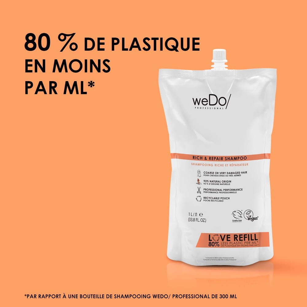wedo WEDO/ Professional Shampoing Riche & Réparateur 1000ml Shampoing