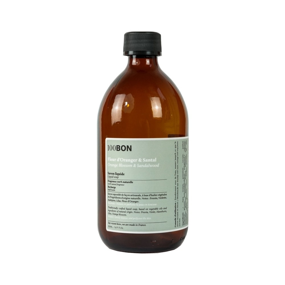 100Bon FLEUR D'ORANGER ET SANTAL LIQUID SOAP RECHARGE 500ML SAVON LIQUIDE