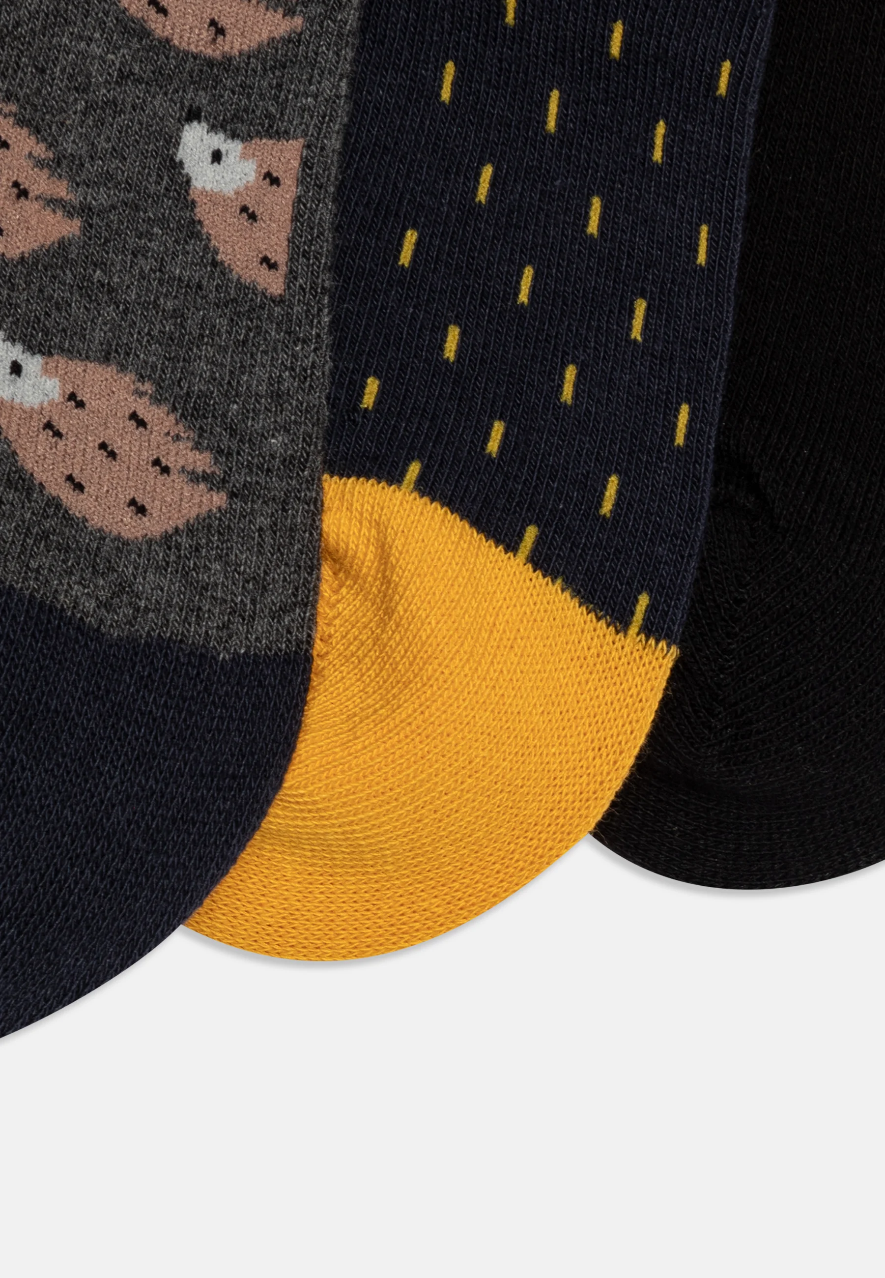 Calcetines unisex de tobillo bajo DIM HEDGEHOG (paquete de 3)