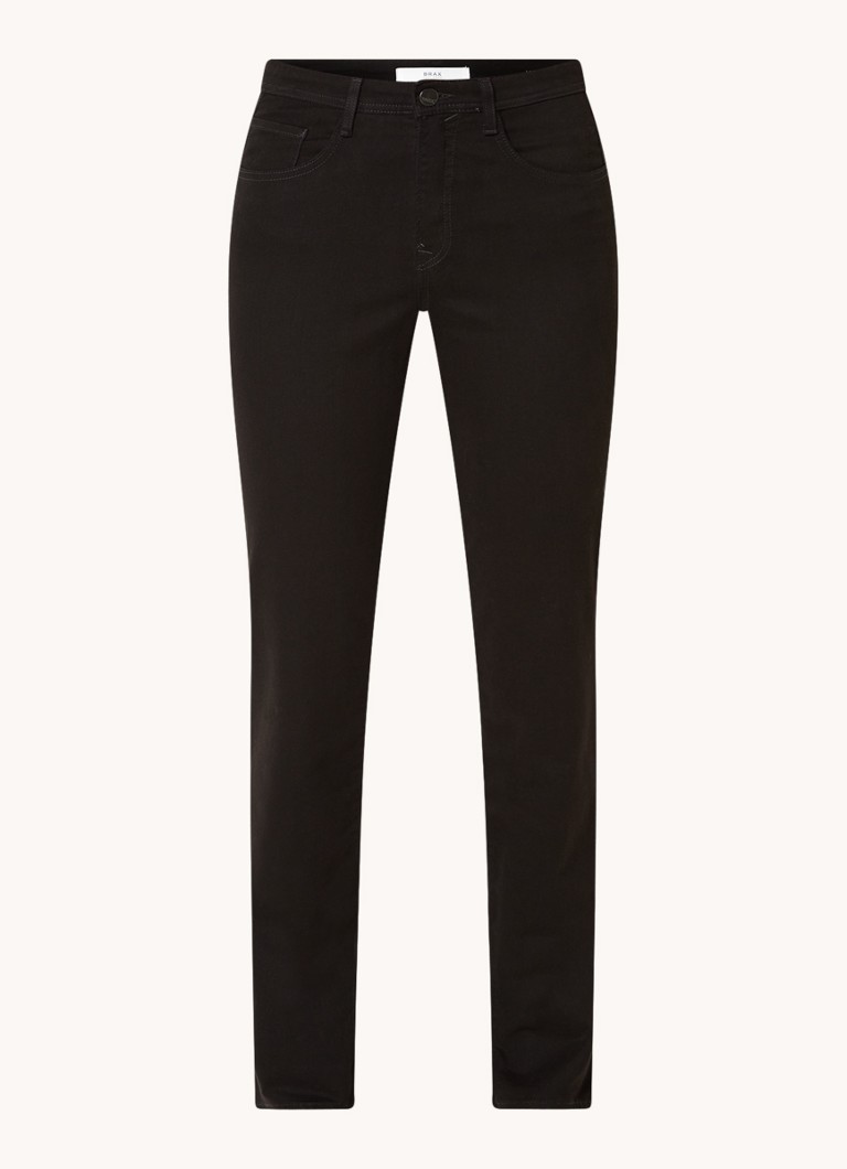 Calça chino BRAX Carola de cintura média e corte slim em mistura de lyocell