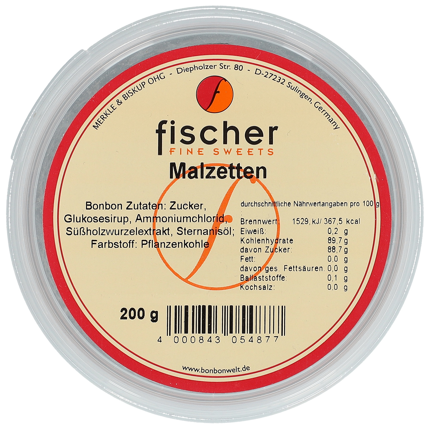 fischer Fine Sweets Malzetten 200g