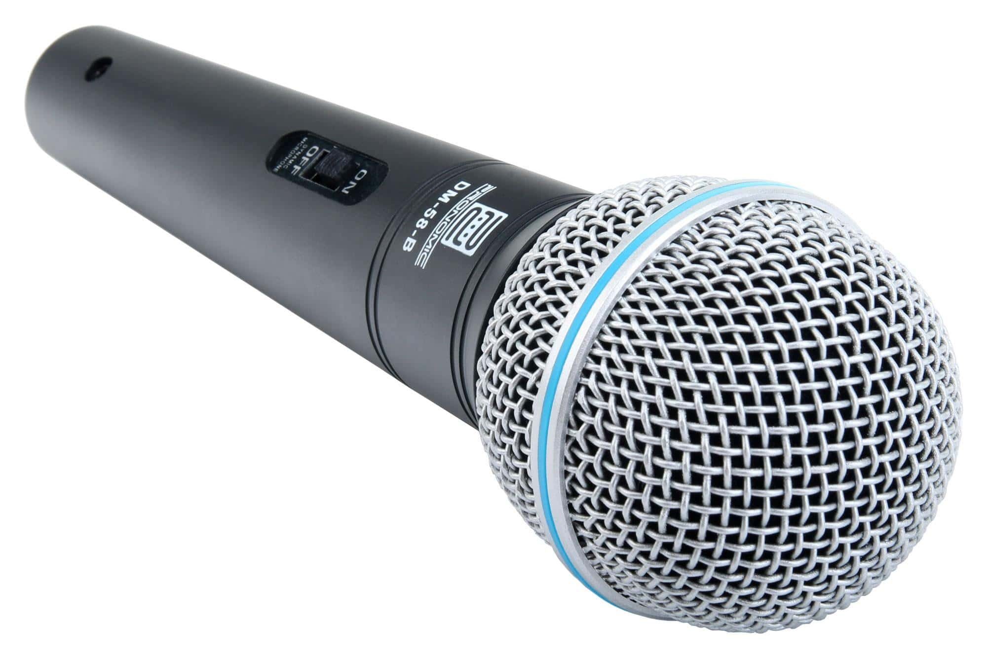 Pronomic Mikrofon DM-58-B Vocal Dynamisches-Mikrofon, inkl. Tasche, Klemme, Reduziergewinde