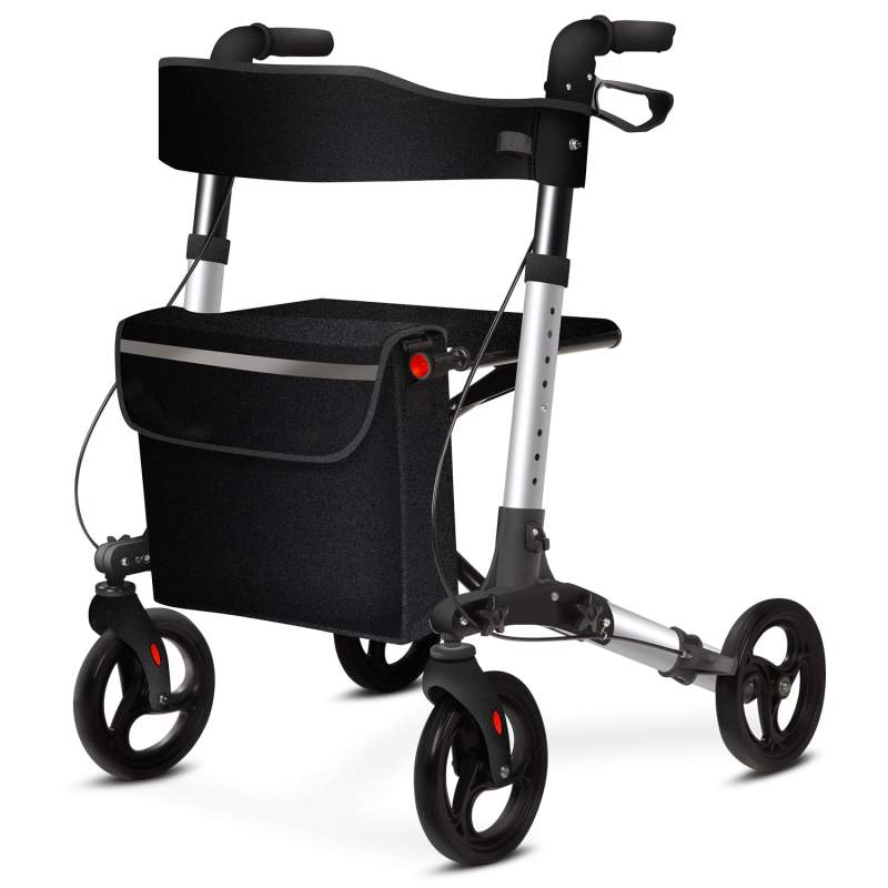 Aktivshop Alu Leichtgewichtrollator »Move«, Silber faltbar