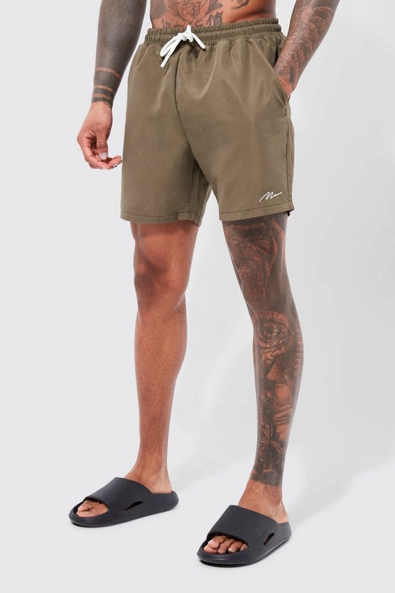 Mittellange Man Signature Badehose