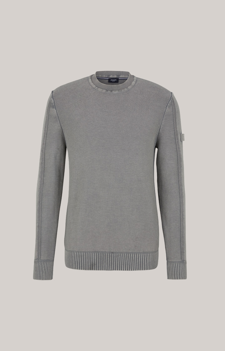 Baumwoll-Pullover Howard in Grau meliert