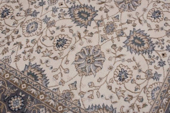 Orientteppich Oriente Teppich - Traditioneller Teppich Orient Beige Creme Grau, Mazovia, 60 x 100 cm, Geeignet für Fußbodenheizung, Pflegeleicht, Wohnzimmerteppich