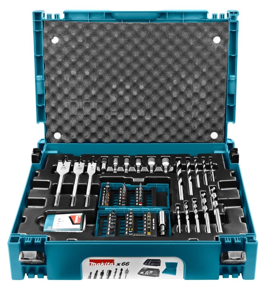 „Makita“ priedų rinkinys B-43044, 66 dalių, M dėžutėje