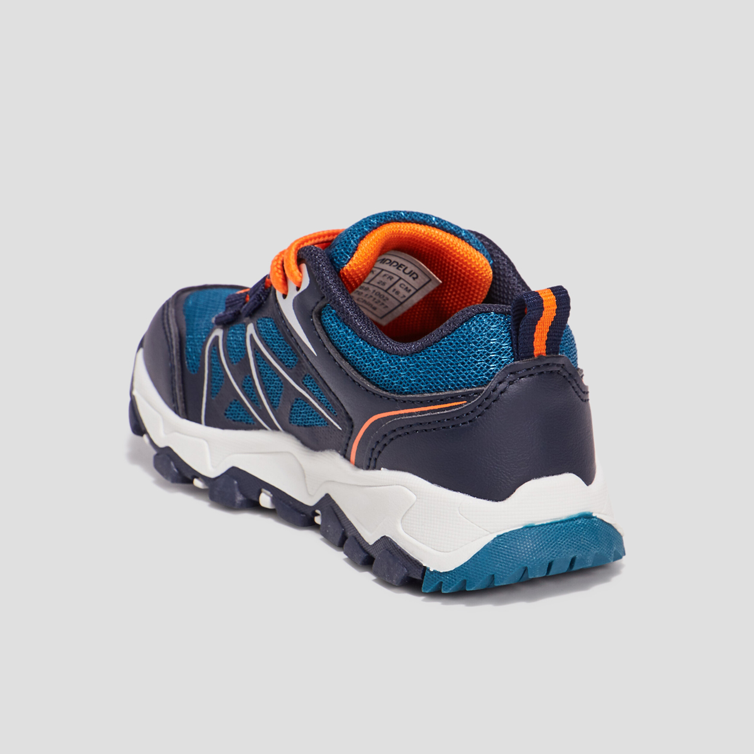 Baskets running à lacets Trappeur bleu garçon | La Halle