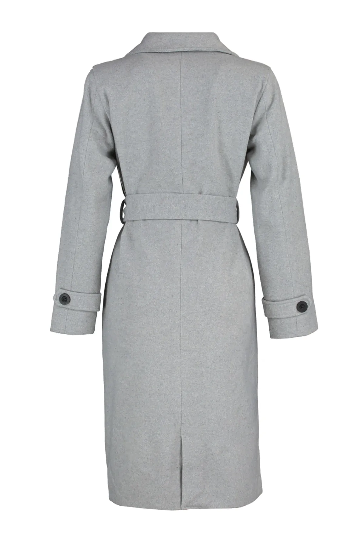 Trendyol Modest  Mantel - Grau - Zweireihig