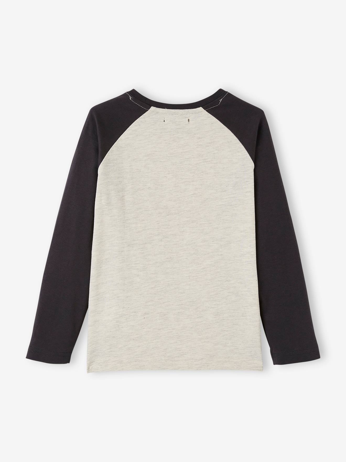 T-shirt sport manches raglan garçon beige chine