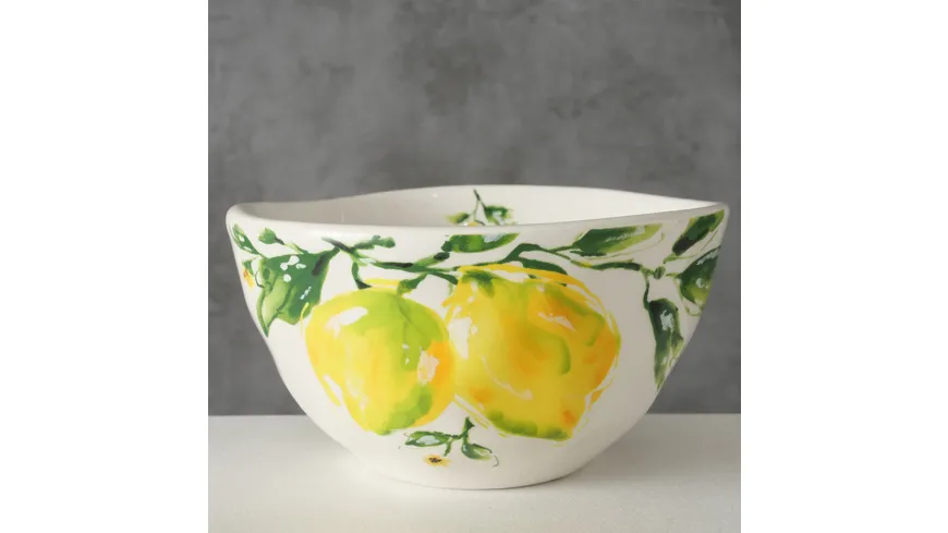 Boltze Müslischale Lemony weiß, gelb, grün