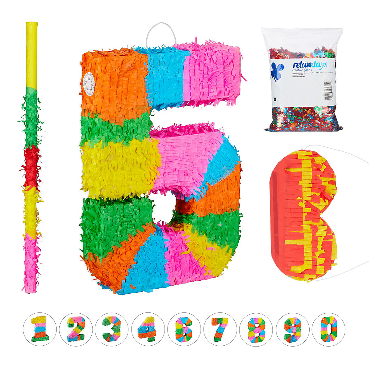 4-tlg. Pinata Set
