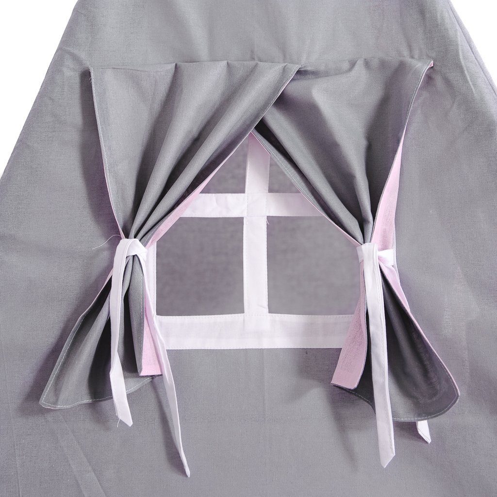 Rainbow Kids Tipi-Zelt Grauer Hase, Personen: 2 (mit kleinem Zubehör, 4 tlg., mit 2 Kissen und Matte)