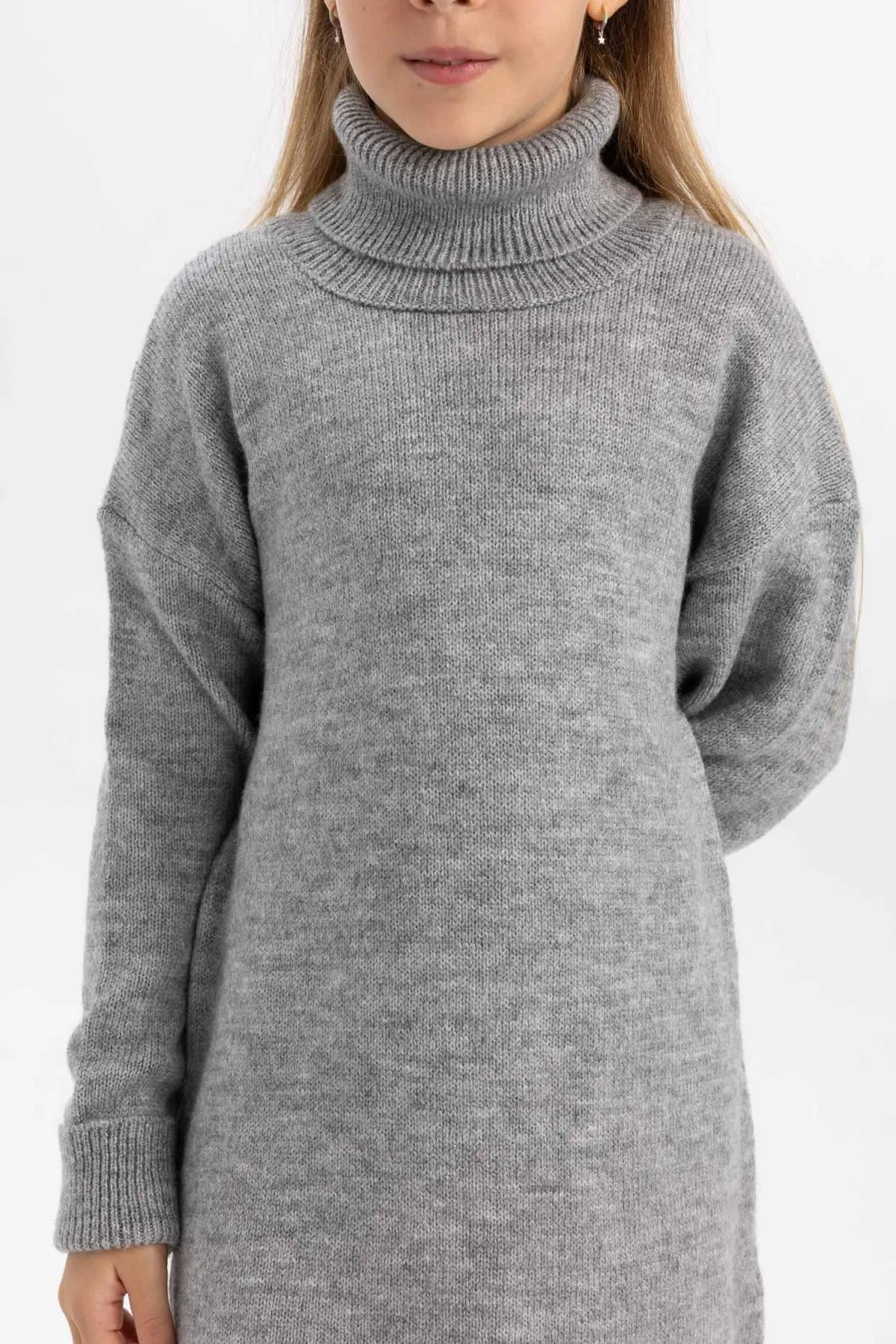DeFacto  Langarm-Strickkleid mit Rollkragen für Mädchen