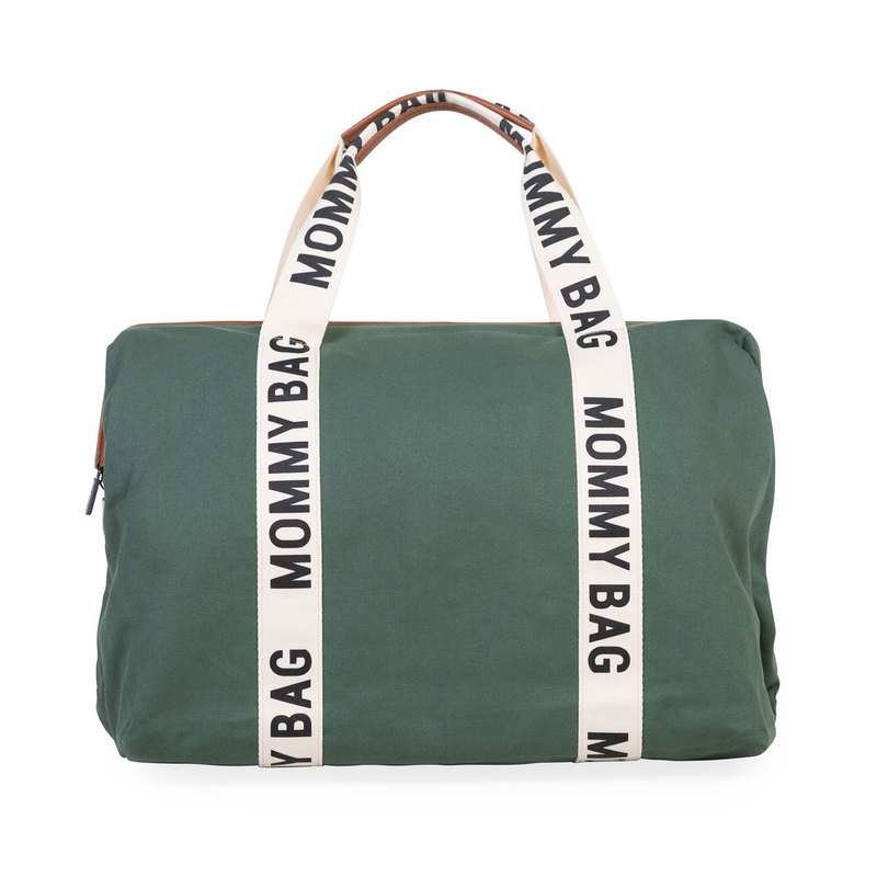 Sac à langer Mommy Bag Canvas Signature vert Childhome