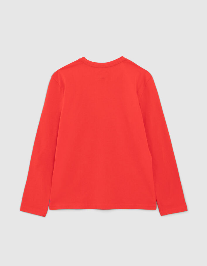 T-shirt rouge visuels basketteurs garçon