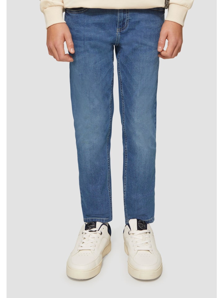 s.Oliver Jeans-Hose lang in Blau günstig kaufen